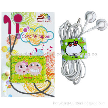 Cord Wrapper for Headphones with Eco-friendly PVC Material
